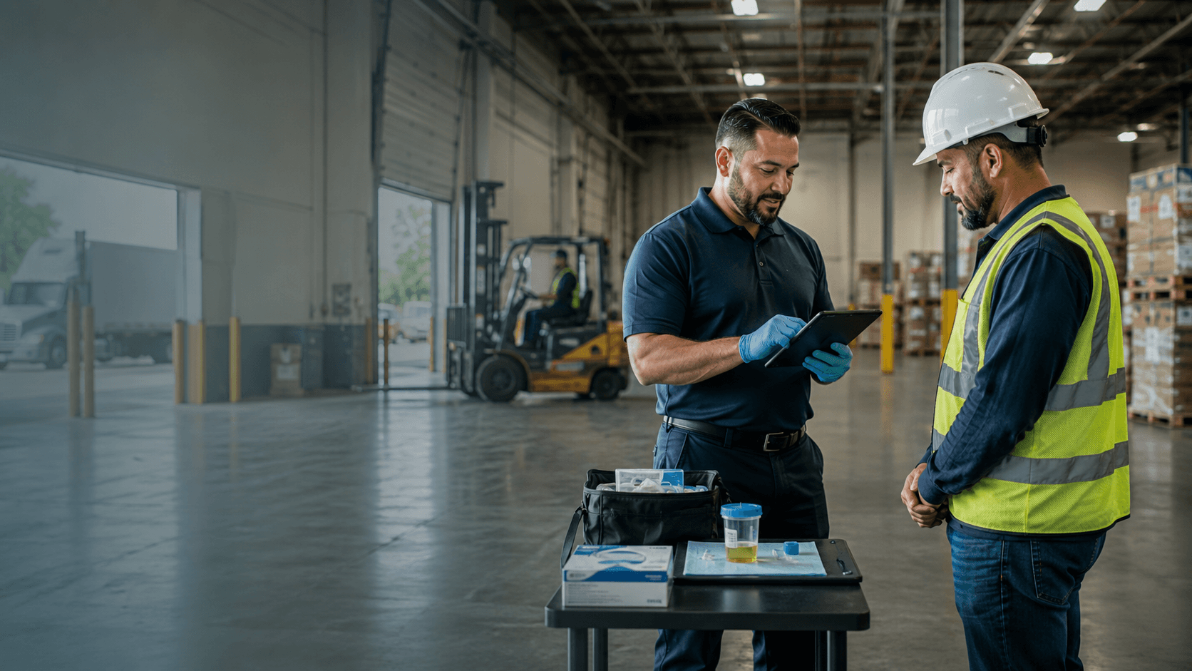 Mobile on-site drug testing for employers in Louisville Kentucky warehouse facility
