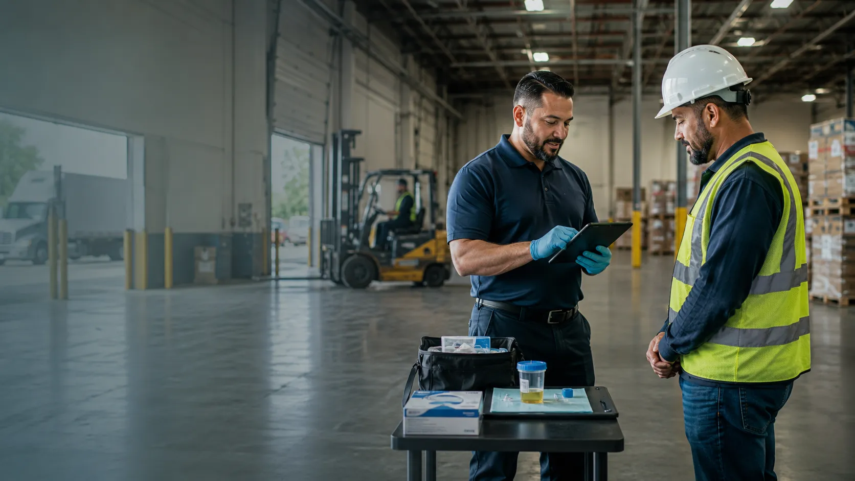 Mobile on-site drug testing for employers in Louisville Kentucky warehouse facility